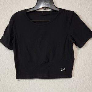 TLF Apparel Crop Shirt Short Sleeve Medium Black